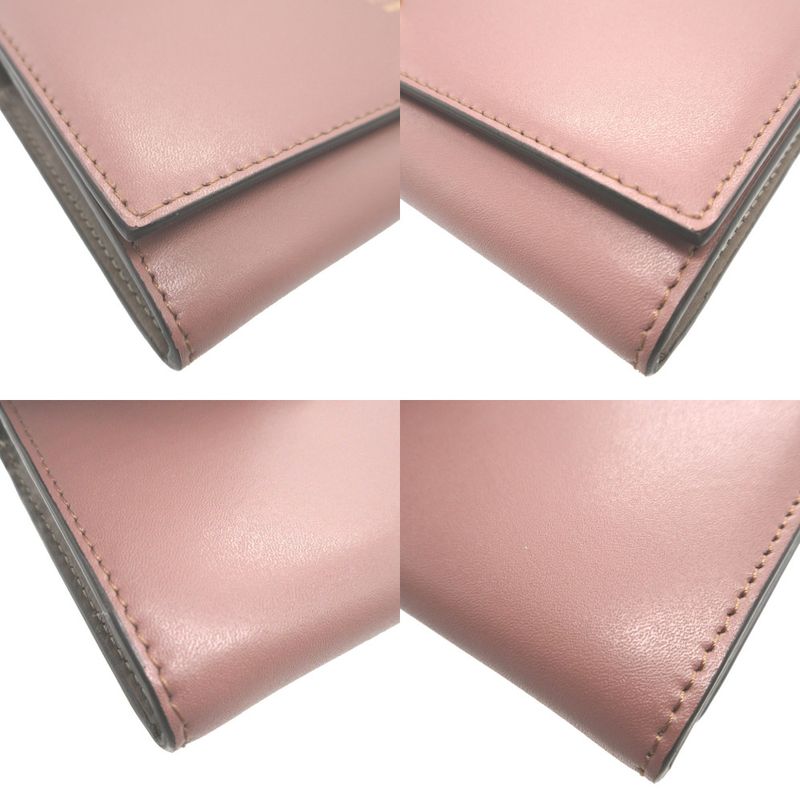 Fendi By The Way 8m0251 Leather Pink Bifold Wallet 0413 Fendi
