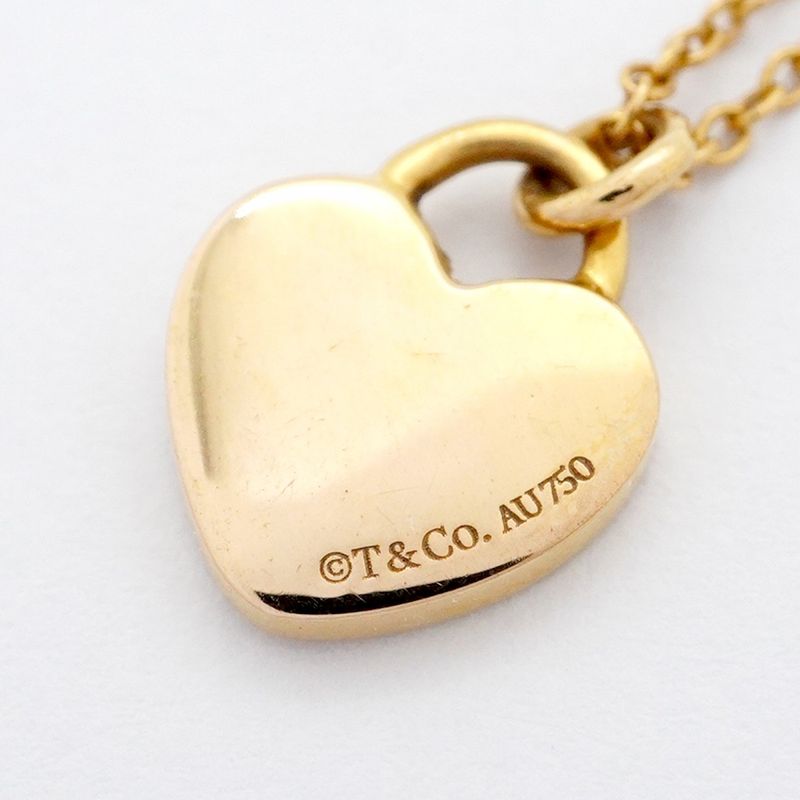 Tiffany & Co Necklace Heart Lock 3PD 18K Pink Gold Pink Gold With Diamonds
