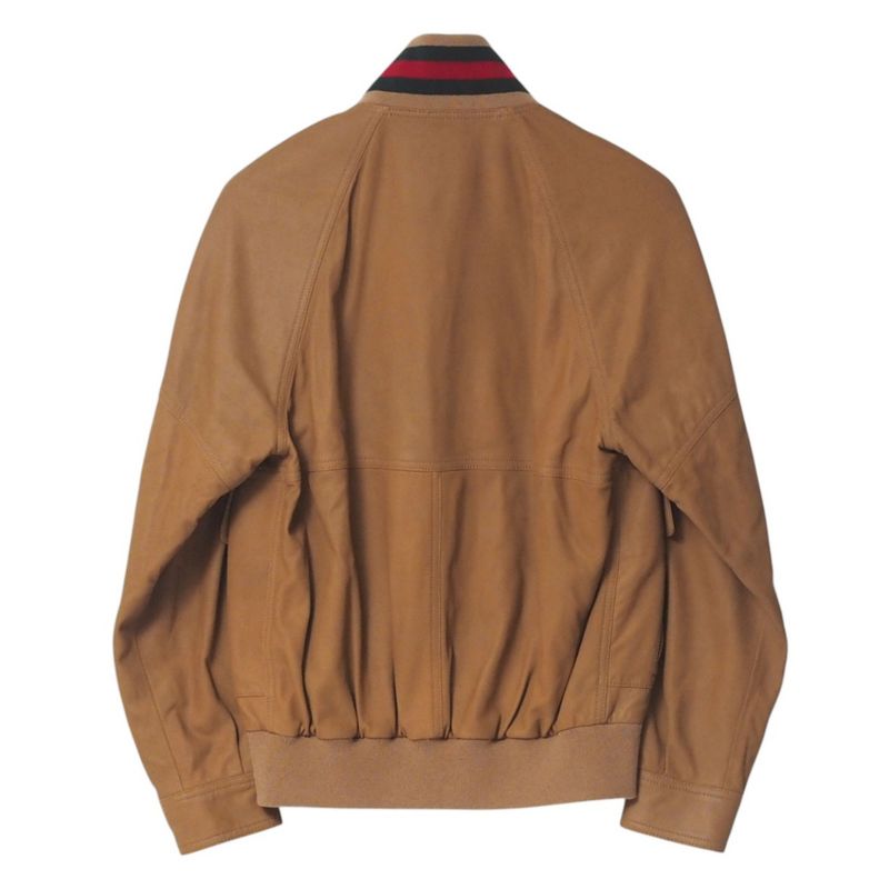 Gucci Sherry Line Jacket Size 44 Goat Leather Goat Leather Jacket Blouson