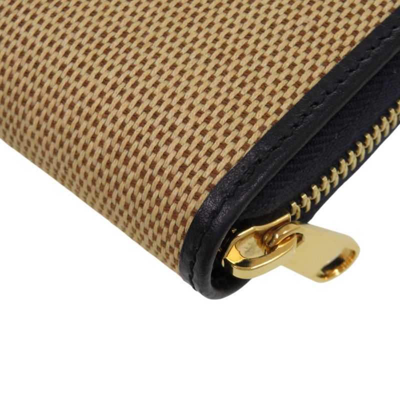 Gucci 1955 Horsebit 621889 0416 Canvas Leather Beige Long Wallet 0392 Gucci