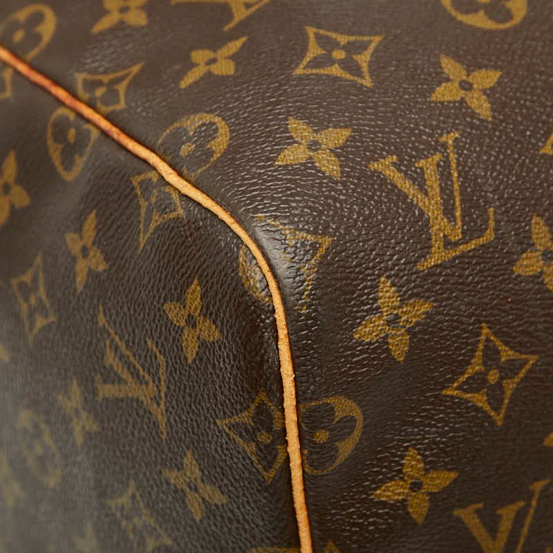 Louis Vuitton Monogram Keepall 55 Boston Bag Travel Bag M41424 Brown PVC