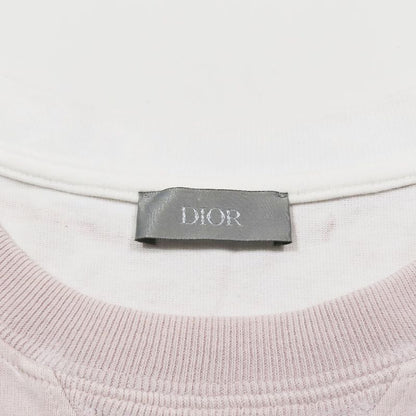20ss Dior X Stuss Y T-Shirt Short Sleeve Round Neck Cut and Sewn XL Pink White