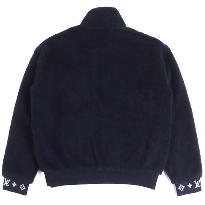 Louis Vuitton 25SS 1aglxq Leather Patch Fleece Blouson Partially Monogram Zip