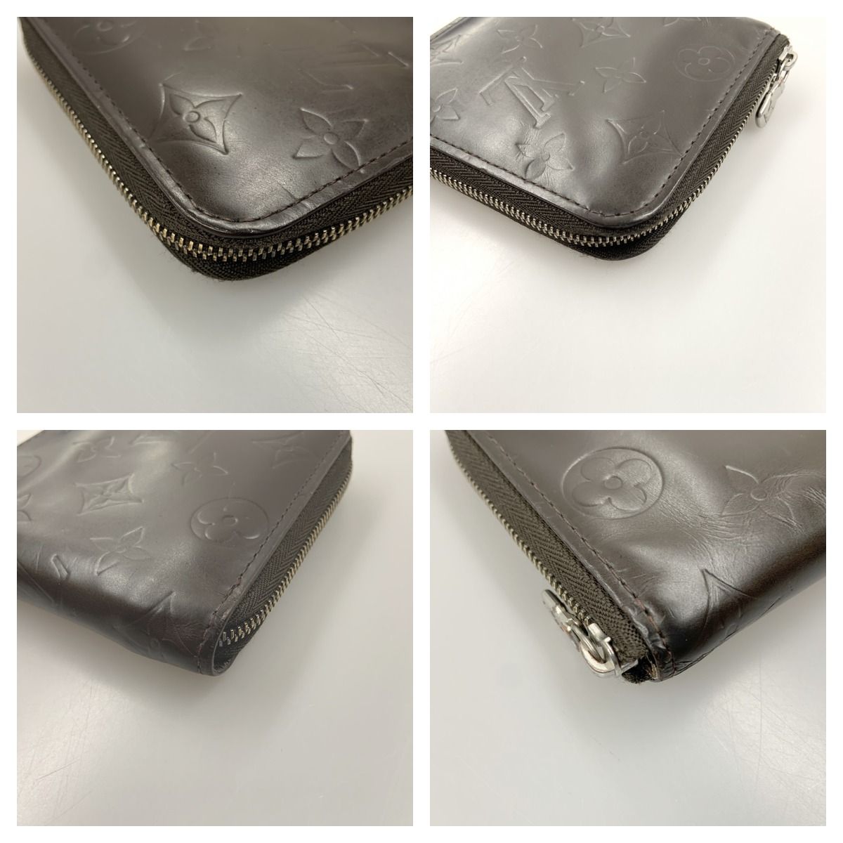 Louis Vuitton Monogram Glace Porte Vie Monet Zip Round Zipper Wallet M66510