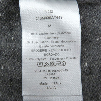 DIOR Homme 243m830at449 100% Cashmere Tinny Logo Patch Long Sleeves Sweater
