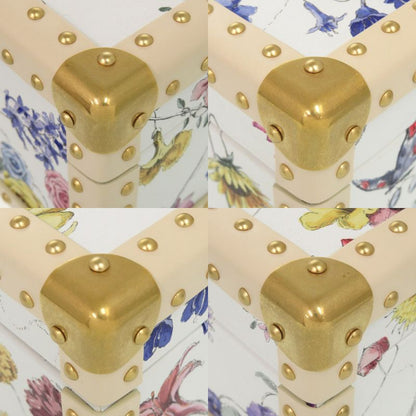 Christian Dior Flower Floral Trunk Leather White Small Bag 1360 Christian Dior