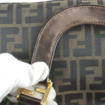 Fendi Zucca Handbag Khaki Canvas