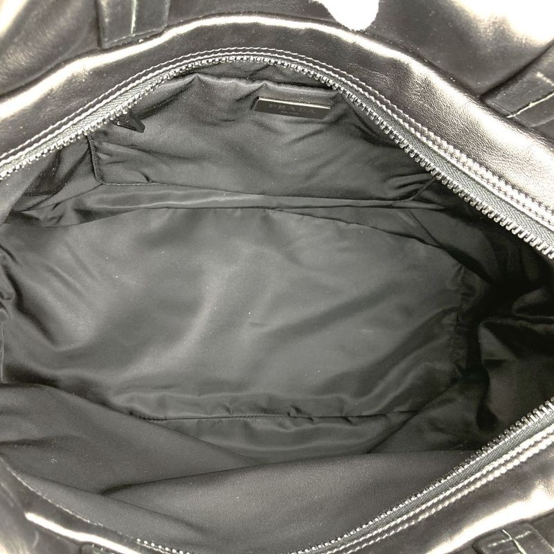 Prada 1bg047 Tote Bag Navy Blue Nylon/leather Ladies Men's Branded High Brand