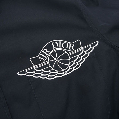 Air Dior X NIKE Chest Logo Cotton Short Sleeve Shirt 38 Navy Blue