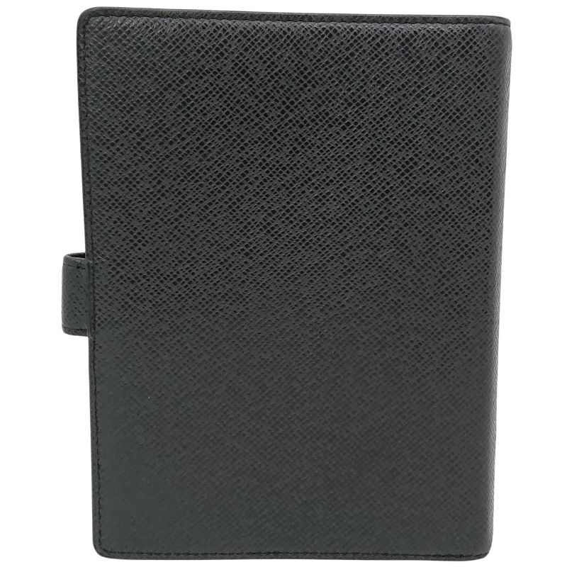 Louis Vuitton Agenda MM Taiga Black Ruler With Refill