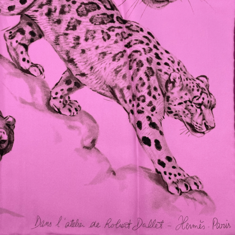 Hermes Carre 90 Silk Scarf Dans L'atelier De Robert Dalet's Atelier Purple