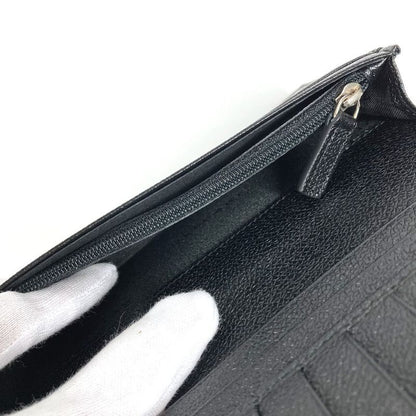 Bvlgari Bulgari Long Wallet Logo Mirelige Pvc/leather Black