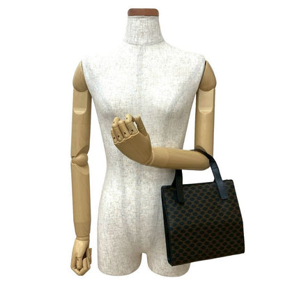 Celine Vintage Macadam Blason Pattern Leather Handbag Mini Tote