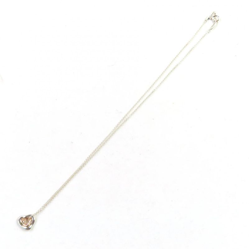 Tiffany & Co Elsa Peretti Open Heart Pendant 925 750 Combi
