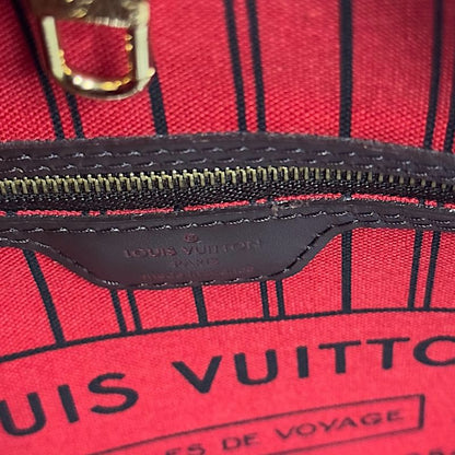 Louis Vuitton Neverfull MM Damier Tote Bag Damier Canvas N40599 Brown Ladies