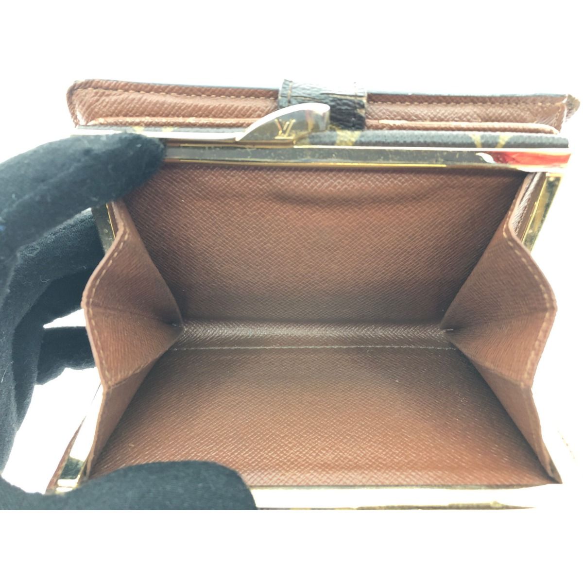 Louis Vuitton Women's Bifold Wallet Clasp Monogram Portomone Bier Viennois