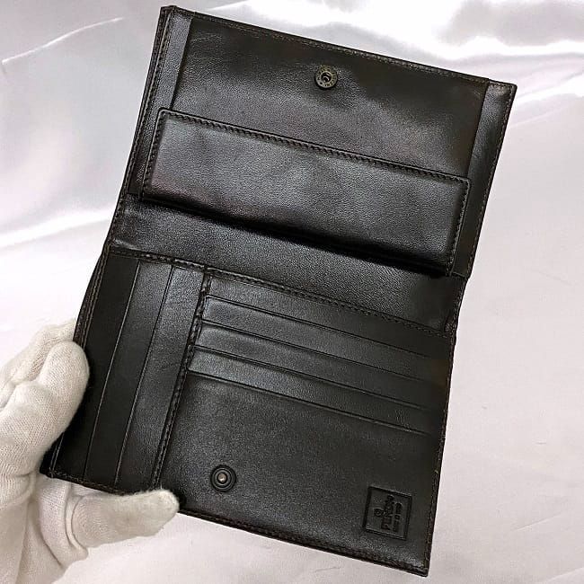 Fendi Bifold Wallet Khaki Brown Zucca 8m0022 Excellent Condition