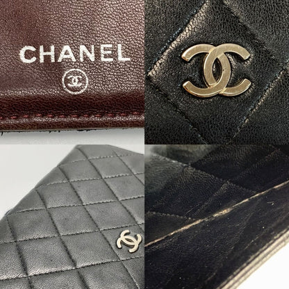 Chanel Matelasse Timeless Classic Svhardware A31509 Black Bifold Long Wallet