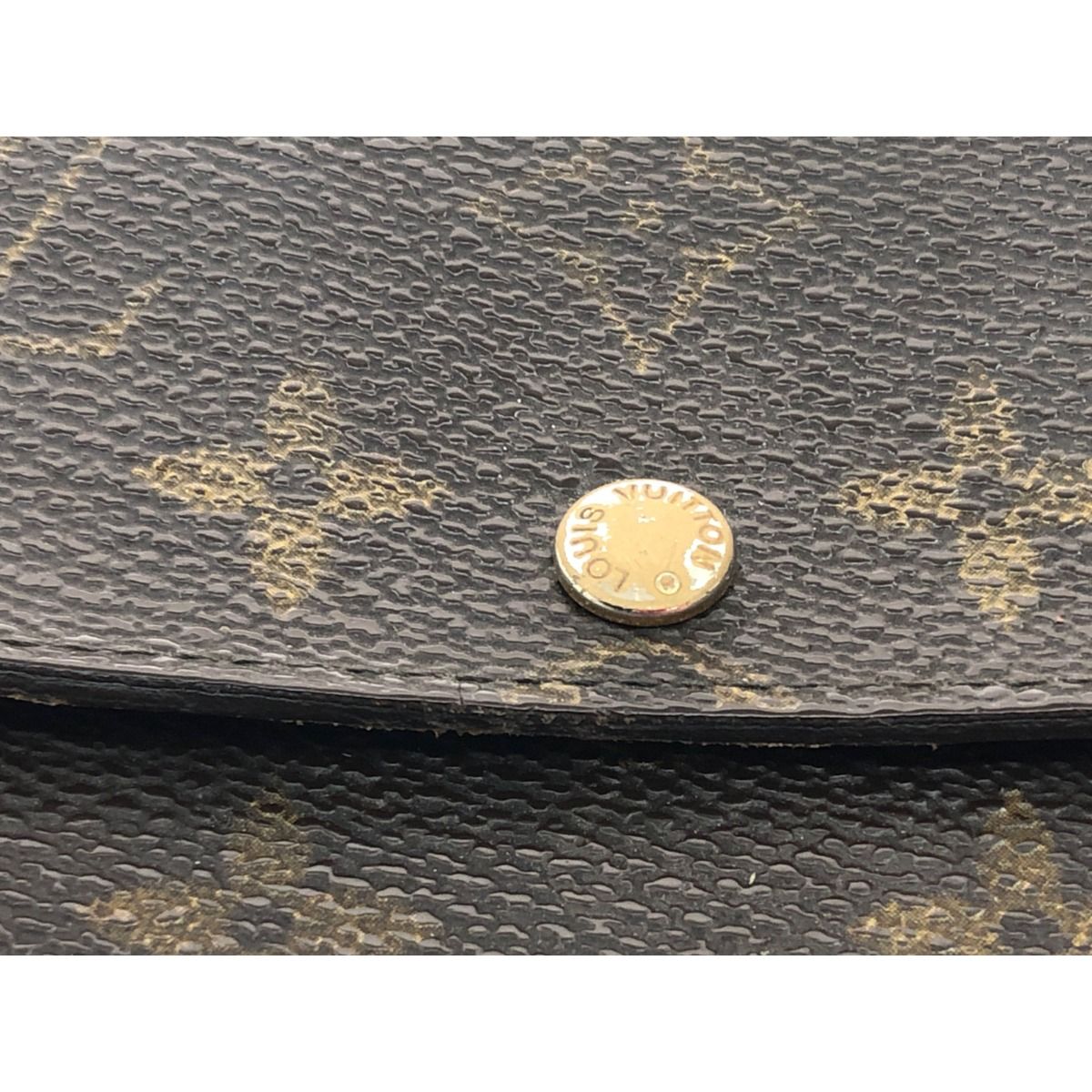 Louis Vuitton Women's Long Wallet Monogram Portefeuille Plate M61734 Brown