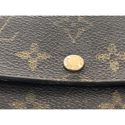 Louis Vuitton Women's Long Wallet Monogram Portefeuille Plate M61734 Brown