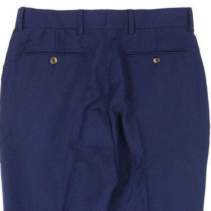 Gucci 698813 Wool Mohair GG Marmont Webline Slacks Pants Blue 46 Made In Italy