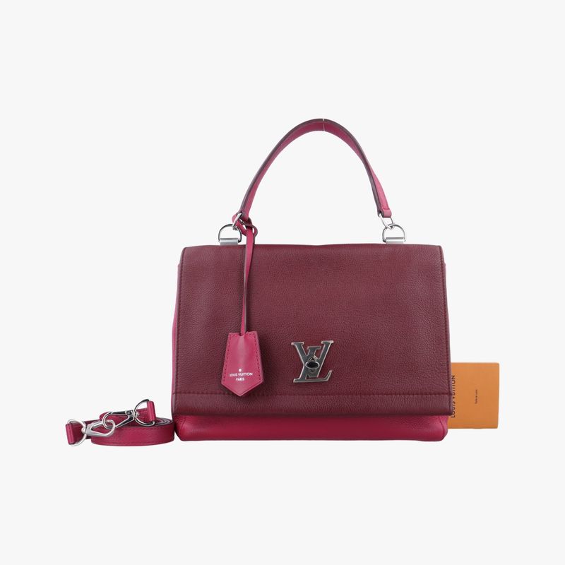 Louis Vuitton Lock Me II Pink And Wine Redleather Du4165