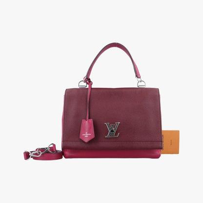 Louis Vuitton Lock Me II Pink And Wine Redleather Du4165