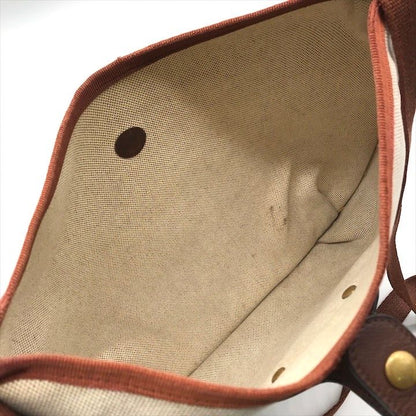 Hermes Canvas Saco Rodeo Toile Ash Shoulder Bag Brown