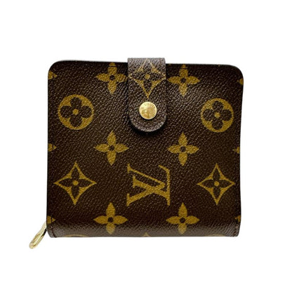 Louis Vuitton M61667 Monogram Compact Zipped Wallet With Zipper Pocket For