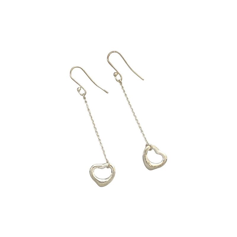 Tiffany & Co Open Heart Drop Earrings Silver 925 Accessori