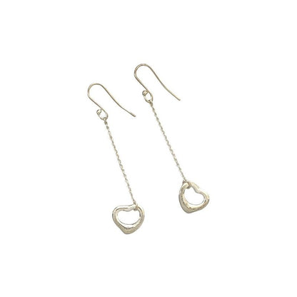 Tiffany & Co Open Heart Drop Earrings Silver 925 Accessori