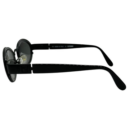 Fendi Zucca Logo Oval Sunglass Es Zucca Logo Oval Sunglass Es Fs187 5224 Black