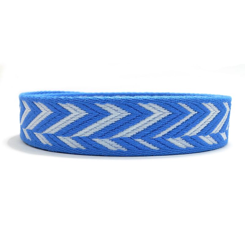 Hermes Bandouliere Sangle Zigzag 25 mm (0.98in) Toile Swift Blue - White