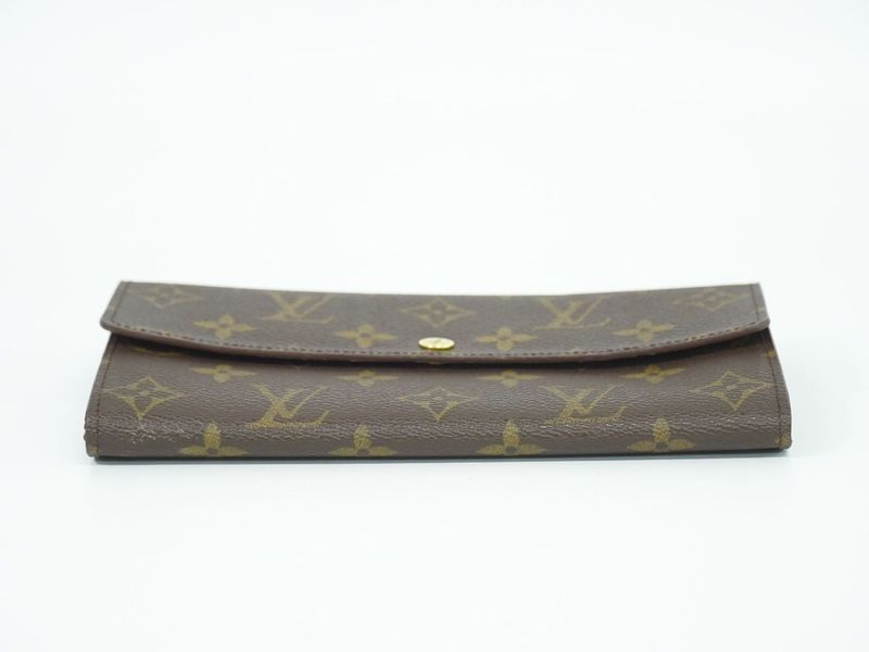 Authentic Louis Vuitton LV Pochette Porte Monet Cles Di Monogram Long Wallet