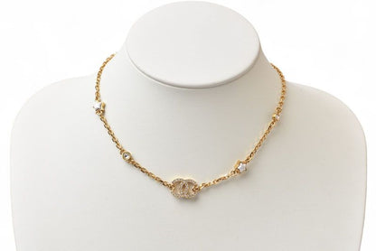 Chanel Necklace Pendant Bracelet 2way Chanel Coco Mark CC Star Rhinestone Gold