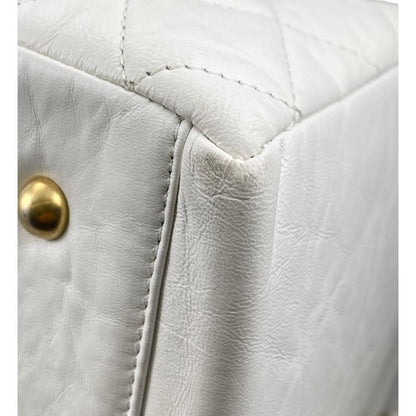 Chanel As3740 Beau Ring Bag Calf Handbag Shoulder Bag Random Plate White Gold