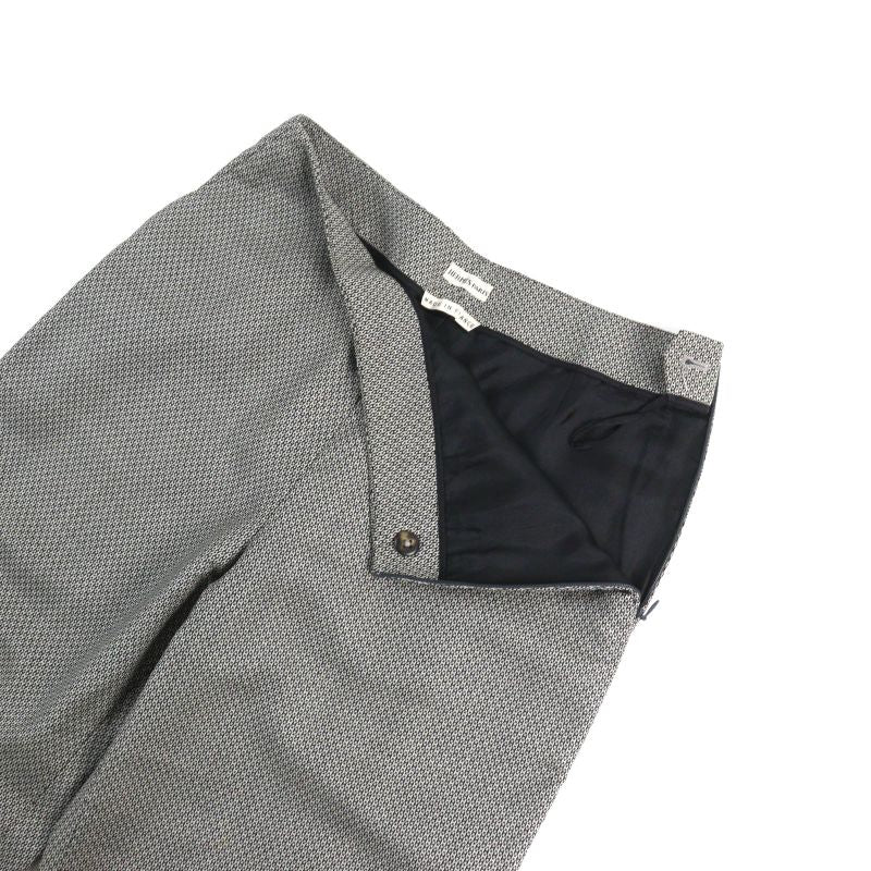 Hermes Vintage Wool Silk Blend Margiela Period H Pattern Pants Gray Black 34