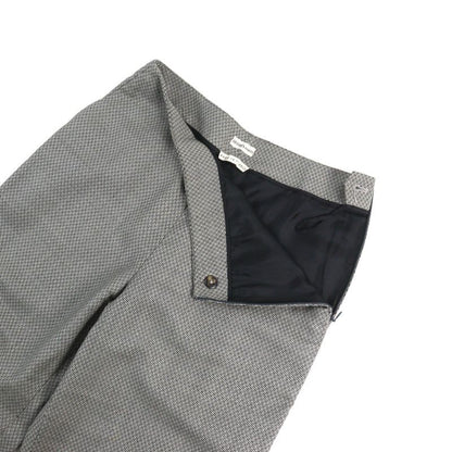 Hermes Vintage Wool Silk Blend Margiela Period H Pattern Pants Gray Black 34