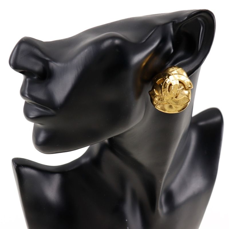 Chanel Coco Mark Vintage Gold Plated 94P Ladies 25.6g Earring