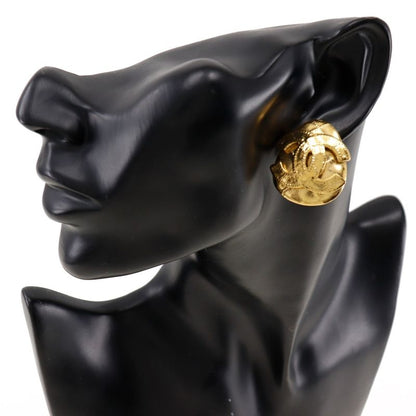 Chanel Coco Mark Vintage Gold Plated 94P Ladies 25.6g Earring