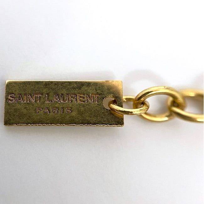 Saint Laurent LOVE Necklace Gold 669087y1500 Excellent Condition