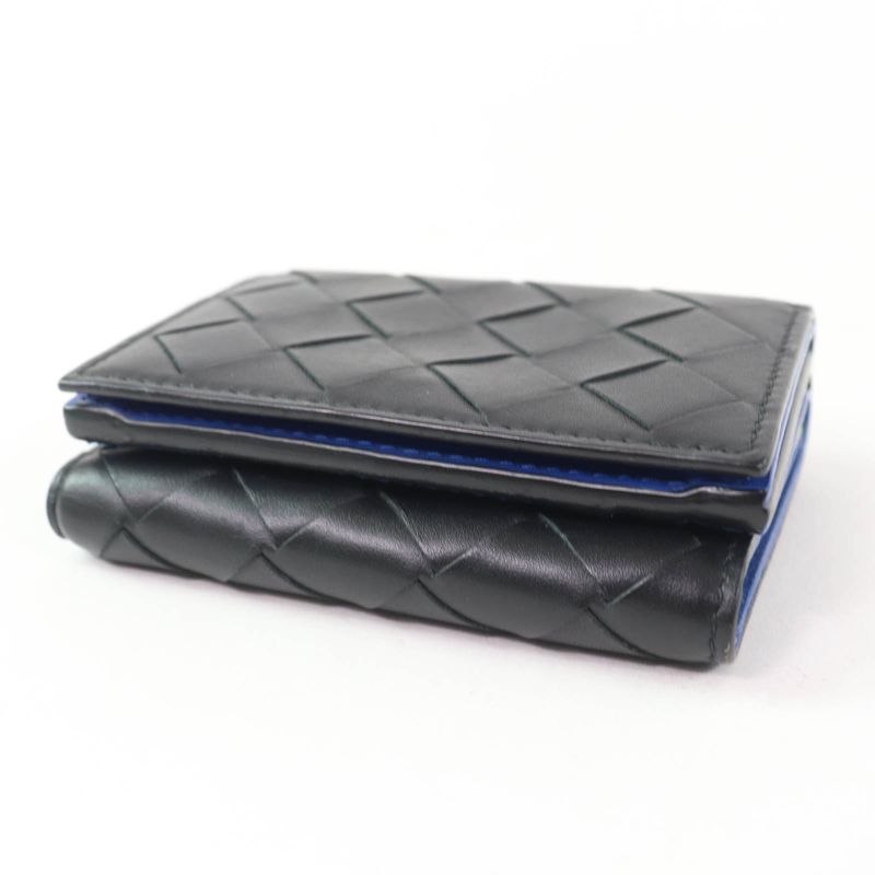 Bottega Veneta Leather Intrecciato Tiny Trifold Wallet Compact