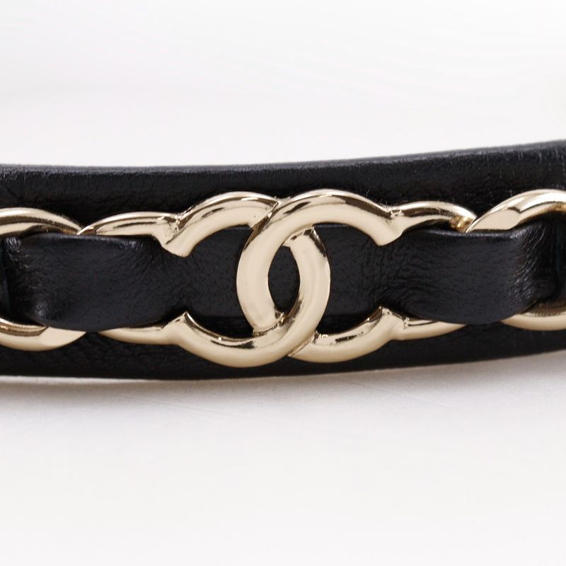 Chanel Catsuit Coco Mark Chain Lambskin Black/silver Women's Other Accessories