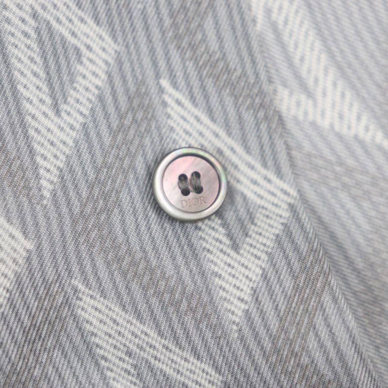 DIOR 19c545a5797 CD Diamond Twill Silk Shirt 100% Silk Wing Tailoring Logo