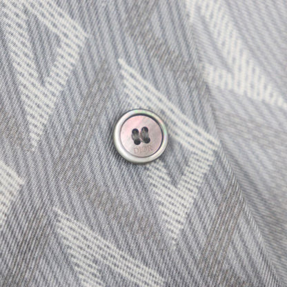 DIOR 19c545a5797 CD Diamond Twill Silk Shirt 100% Silk Wing Tailoring Logo