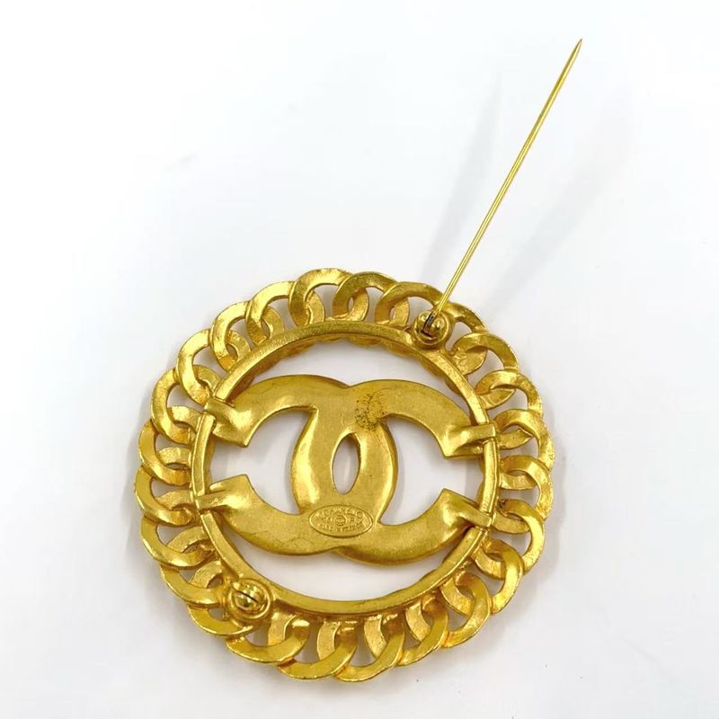 Chanel Coco Mark Circle GP Gold Brooch