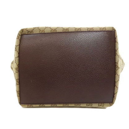 Gucci 131230 GG Sherry Line Handbag Canvas Women