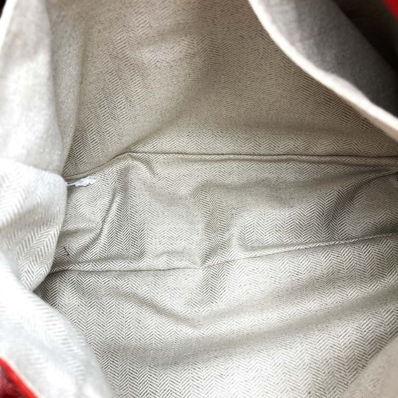 Loewe 261403 Shoulder Bag Red Leather Anagram Flamenco Fringe Ladies Brand Name