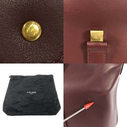 Celine Leather Shoulder Bag - Bordeaux - Women