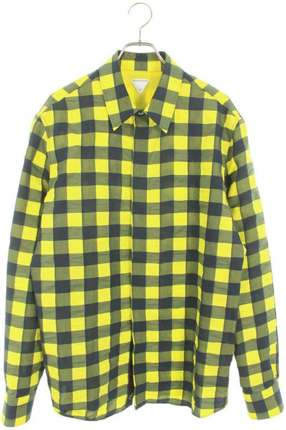 Bottega Veneta 821368 V4yr1 Wave Gingham Check Long Sleeve Shirt Men 50